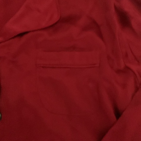 Red 100% Silk Pajamas top casual‎ top - Picture 4 of 6